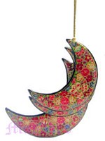 Moon shaped Christmas hanging - click here for large view
